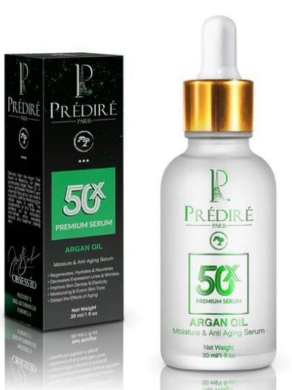 Predire 50X Premium Argan Oil Anti-Aging Regenerative Serum ~ Retail $469